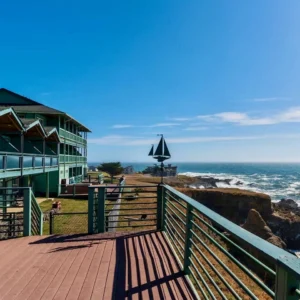 Ocean-view deck at the Inn of the Lost Coast